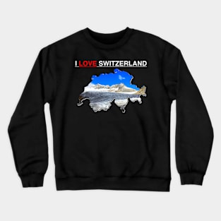 I Love Switzerland Rhone Glacier Crewneck Sweatshirt